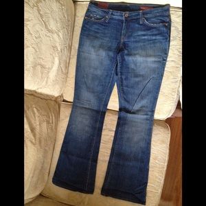 Blue 2 boot cut flare jeans.